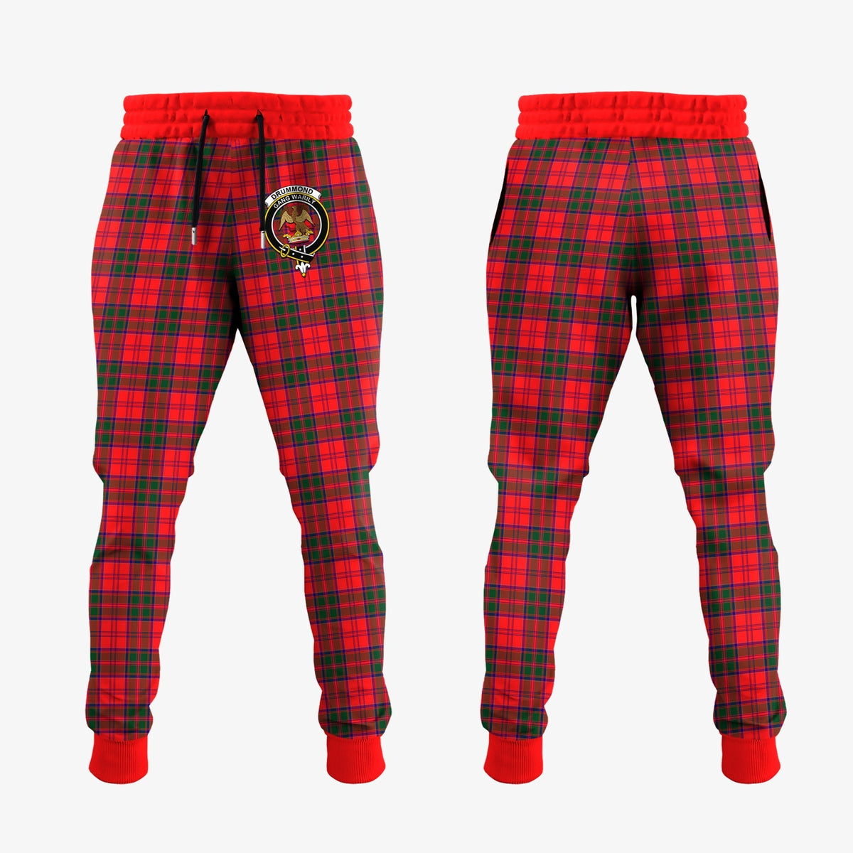 Clan Drummond Modern Tartan Crest Jogger Sweatpants JH30 Clan Drummond Tartan Today   