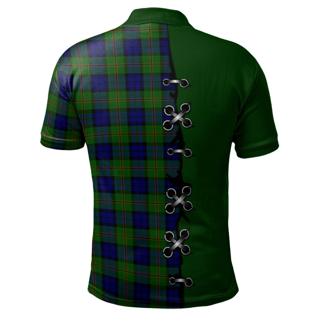 Clan Dundas Modern Tartan Polo Shirt - Lion Rampant And Celtic Thistle Style FT14 Dundas Modern Tartan Tartan Polo   