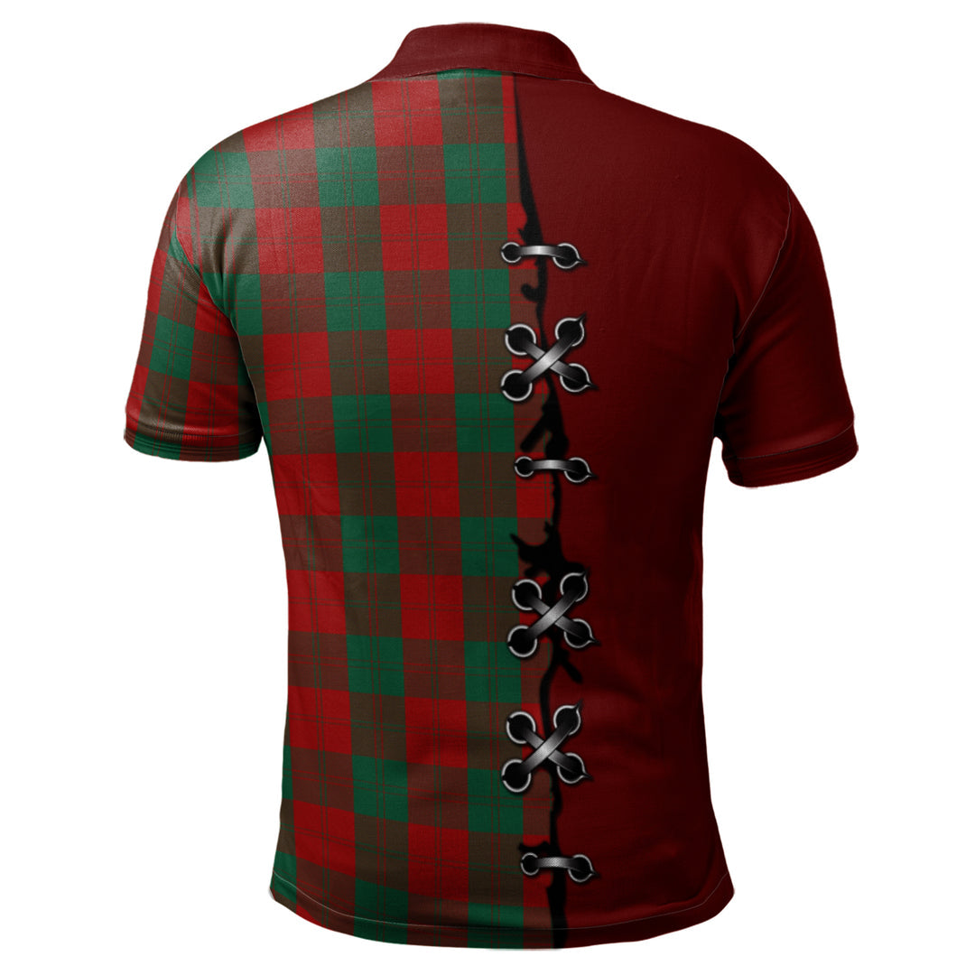 Clan Erskine Tartan Polo Shirt - Lion Rampant And Celtic Thistle Style NQ56 Erskine Tartan Tartan Polo   