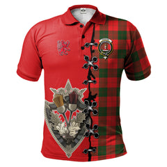 Clan Erskine Modern Tartan Polo Shirt - Lion Rampant And Celtic Thistle Style BQ42 Erskine Modern Tartan Tartan Polo   