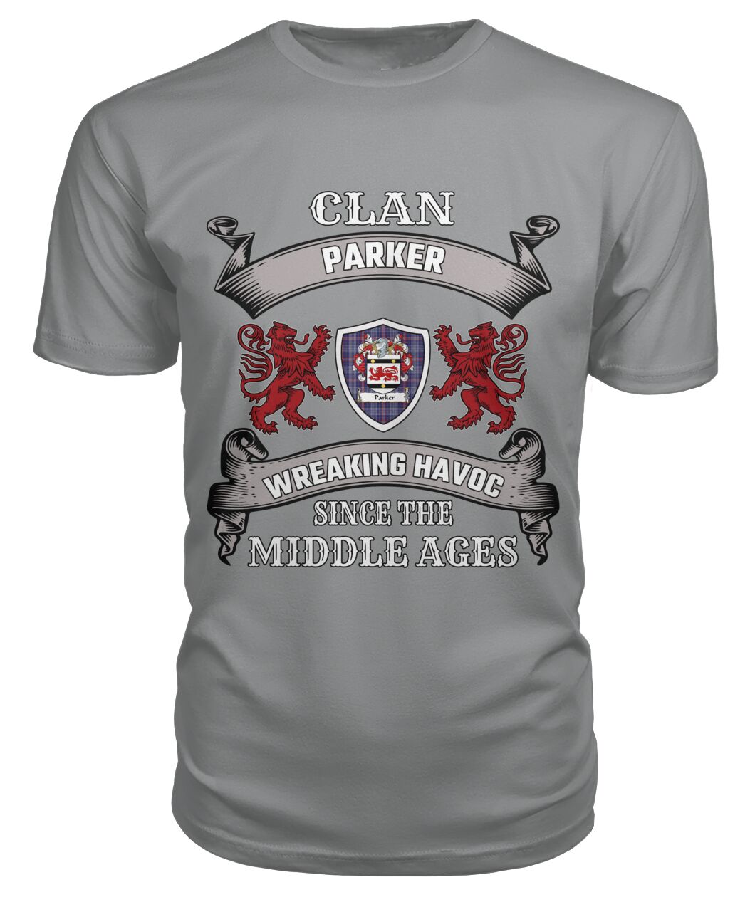 Clan Parker Tartan 2D T-ShirtRV44 Parker Tartan 2D T-Shirt Tartan T-Shirt Storm Grey S Parker Tartan 2D T-Shirt