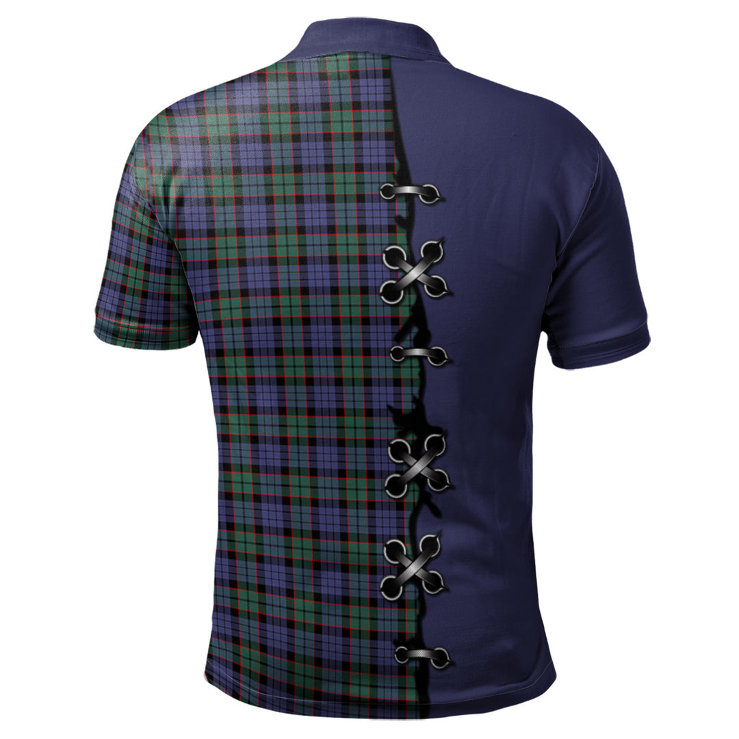 Clan Fletcher Modern Tartan Polo Shirt - Lion Rampant And Celtic Thistle Style HB47 Fletcher Modern Tartan Tartan Polo   