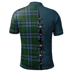 Clan Forsyth Tartan Polo Shirt - Lion Rampant And Celtic Thistle Style FD58 Forsyth Tartan Tartan Polo   