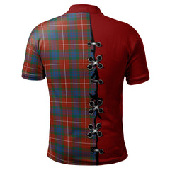 Clan Fraser Ancient Tartan Polo Shirt - Lion Rampant And Celtic Thistle Style KR95 Fraser Ancient Tartan Tartan Polo   