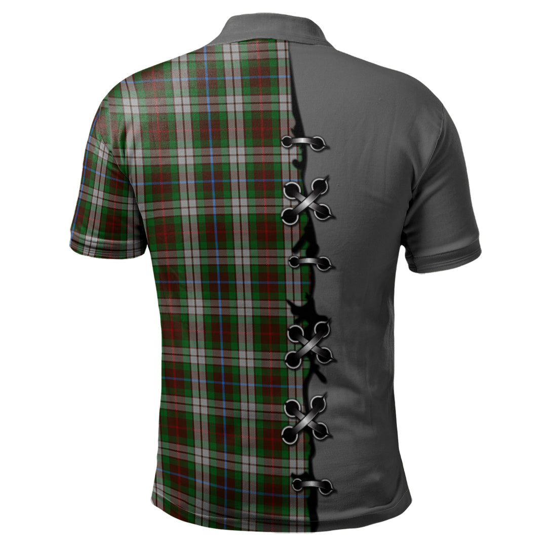 Clan Fraser Hunting Dress Tartan Polo Shirt - Lion Rampant And Celtic Thistle Style MF55 Fraser Hunting Dress Tartan Tartan Polo   