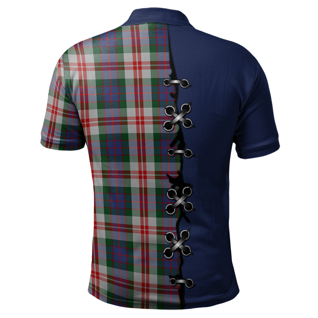 Clan Fraser Red Dress Tartan Polo Shirt - Lion Rampant And Celtic Thistle Style AA32 Fraser Red Dress Tartan Tartan Polo   