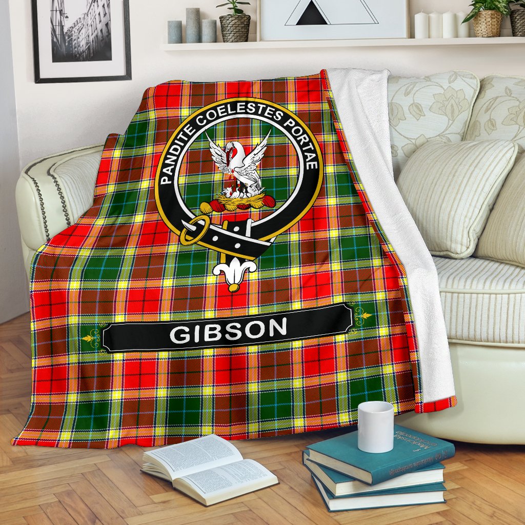 Clan Gibson Family Tartan Crest BlanketsVE12 Clan Hall Tartan Today   