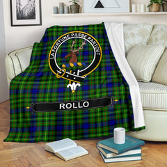 Clan Rollo Family Tartan Crest BlanketsNM23 Clan Rollo Tartan Today   