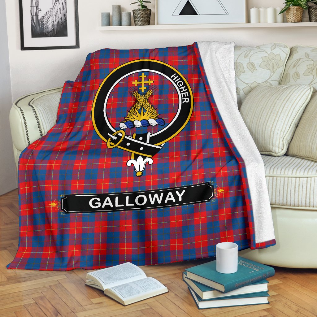 Clan Galloway Family Tartan Crest Blanket 3 Sizes RE19 Clan Galloway Tartan Today   