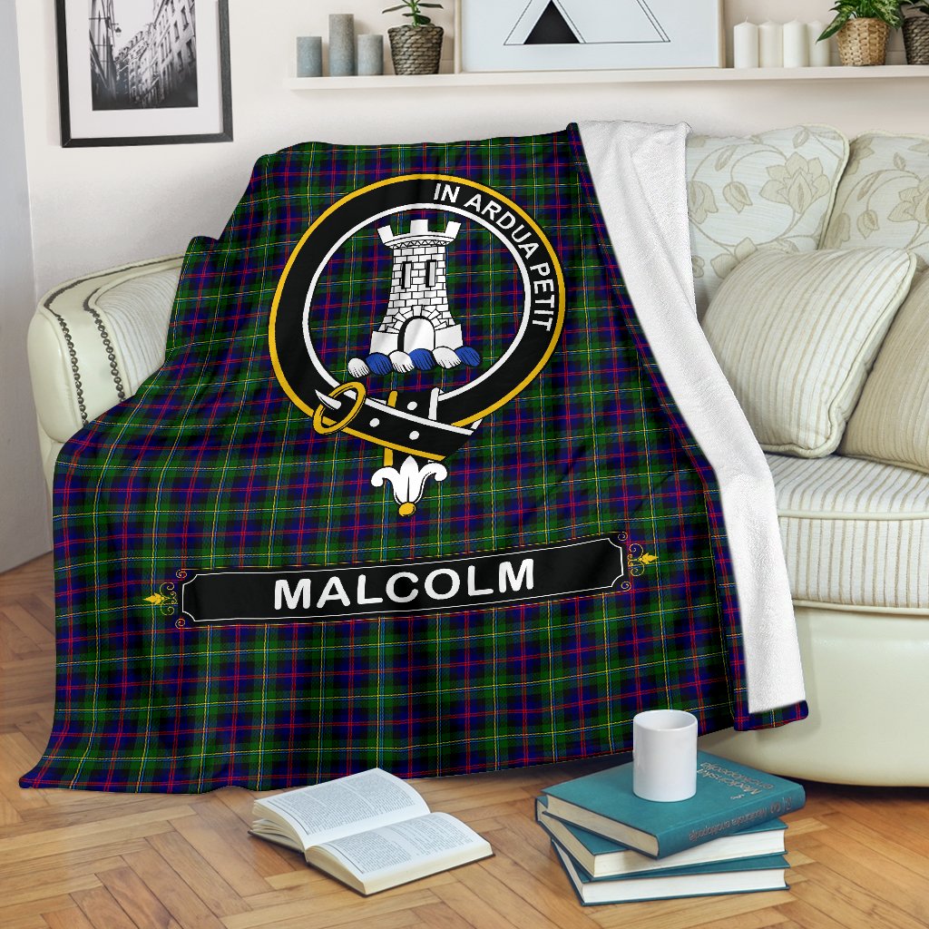 Clan Malcolm (MacCallum) Tartan Crest BlanketsFB45 Clan MacCallum Tartan Today   