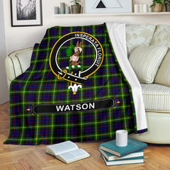 Clan Watson Family Tartan Crest Blanket 3 Sizes IT93 Clan Watson Tartan Today   