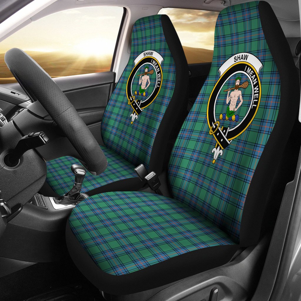 Clan Shaw Of Sauchie Tartan Crest Car Seat Cover FW51 Clan Shaw Tartan Today   