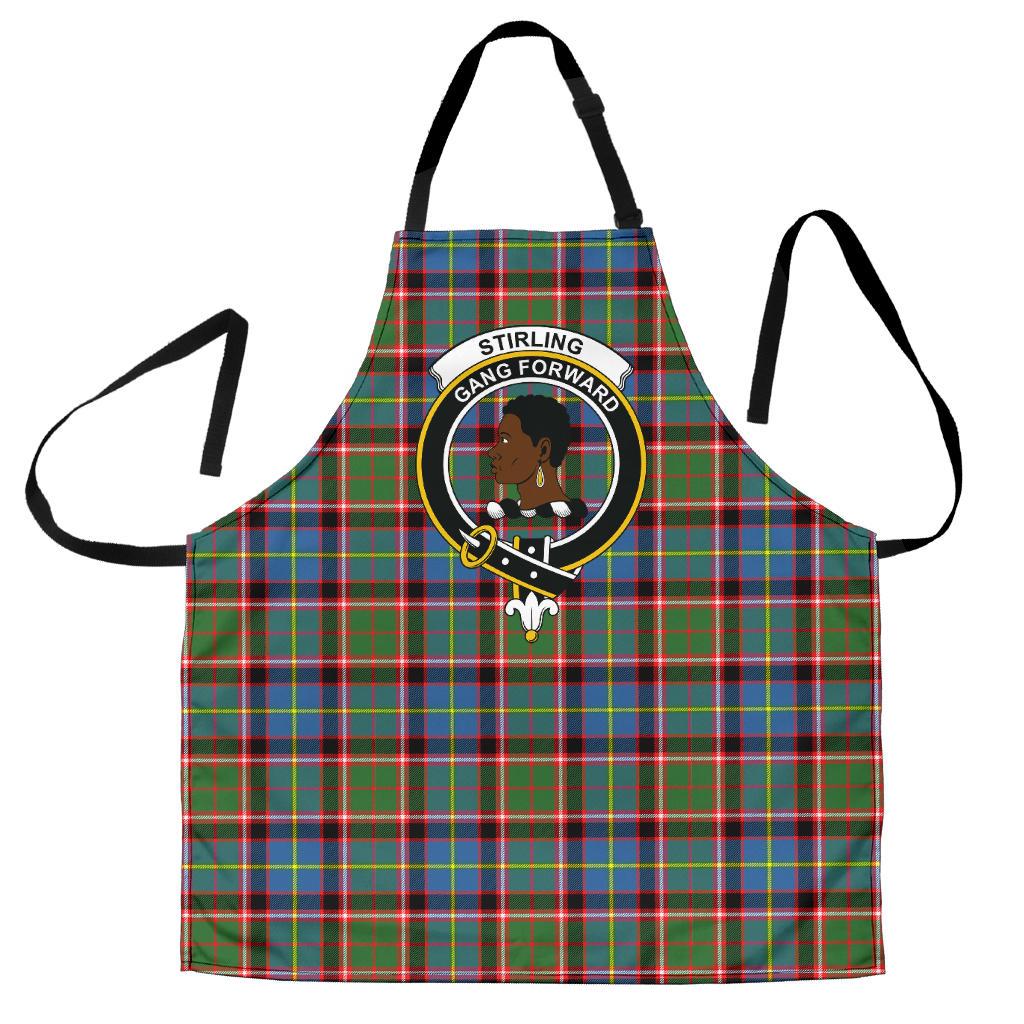 Clan Stirling & Bannockburn District Tartan Crest Apron RJ26 Clan Stirling Tartan Today   