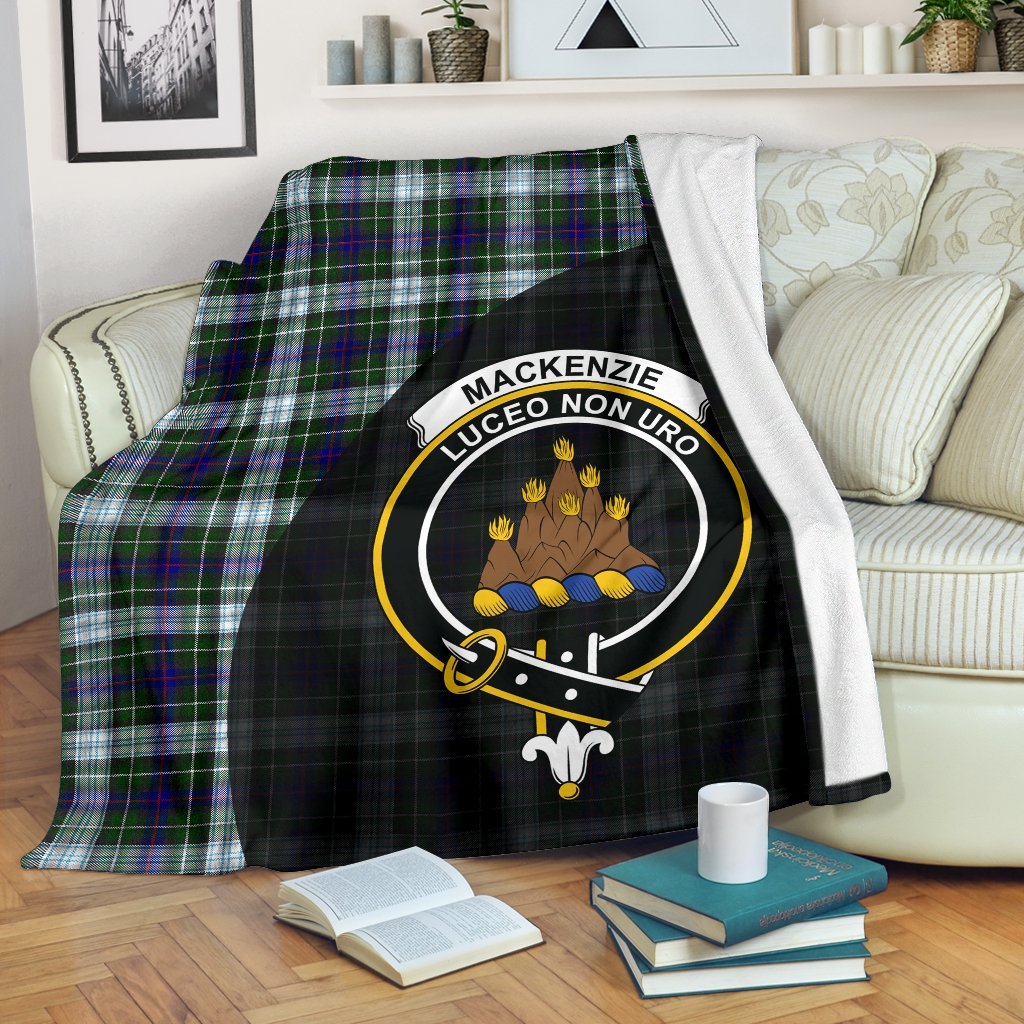 Clan MacKenzie Tartan Crest Blanket Wave Style GD91 Clan MacKenzie Clan MacKenzie   