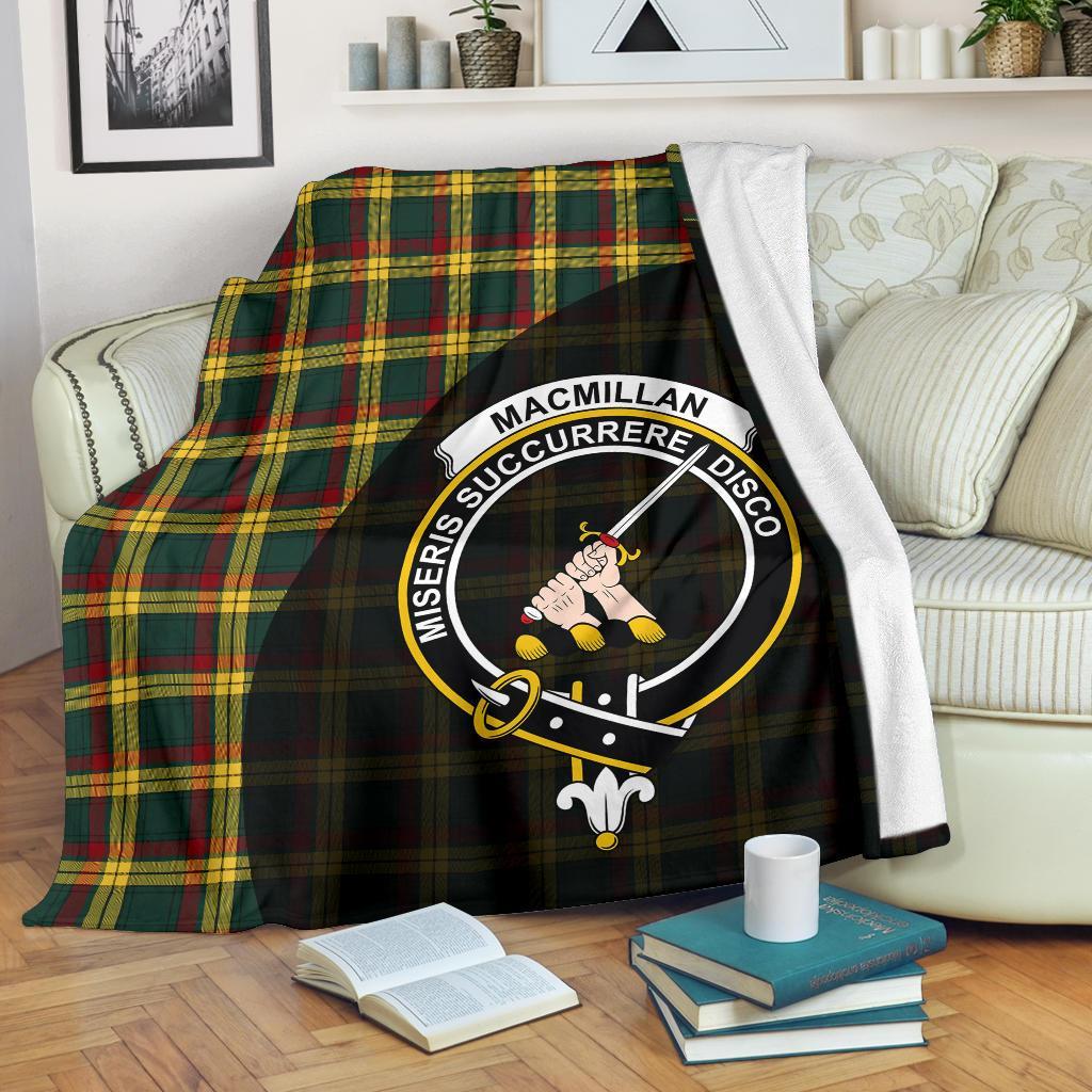 Clan MacMillan Old Modern Tartan Crest Blanket Wave Style KG83 Clan MacMillan Tartan Today   