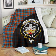 Clan MacLachlan Ancient Tartan Crest Blanket Wave Style JX69 Clan Hall Tartan Today   