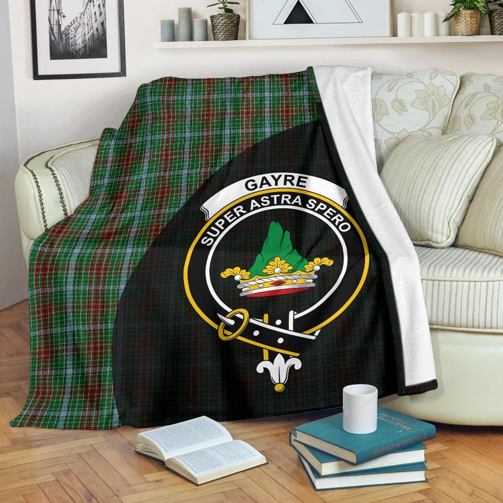 Clan Gayre Tartan Crest Blanket Wave Style ZX65 Clan Gayre Tartan Today   