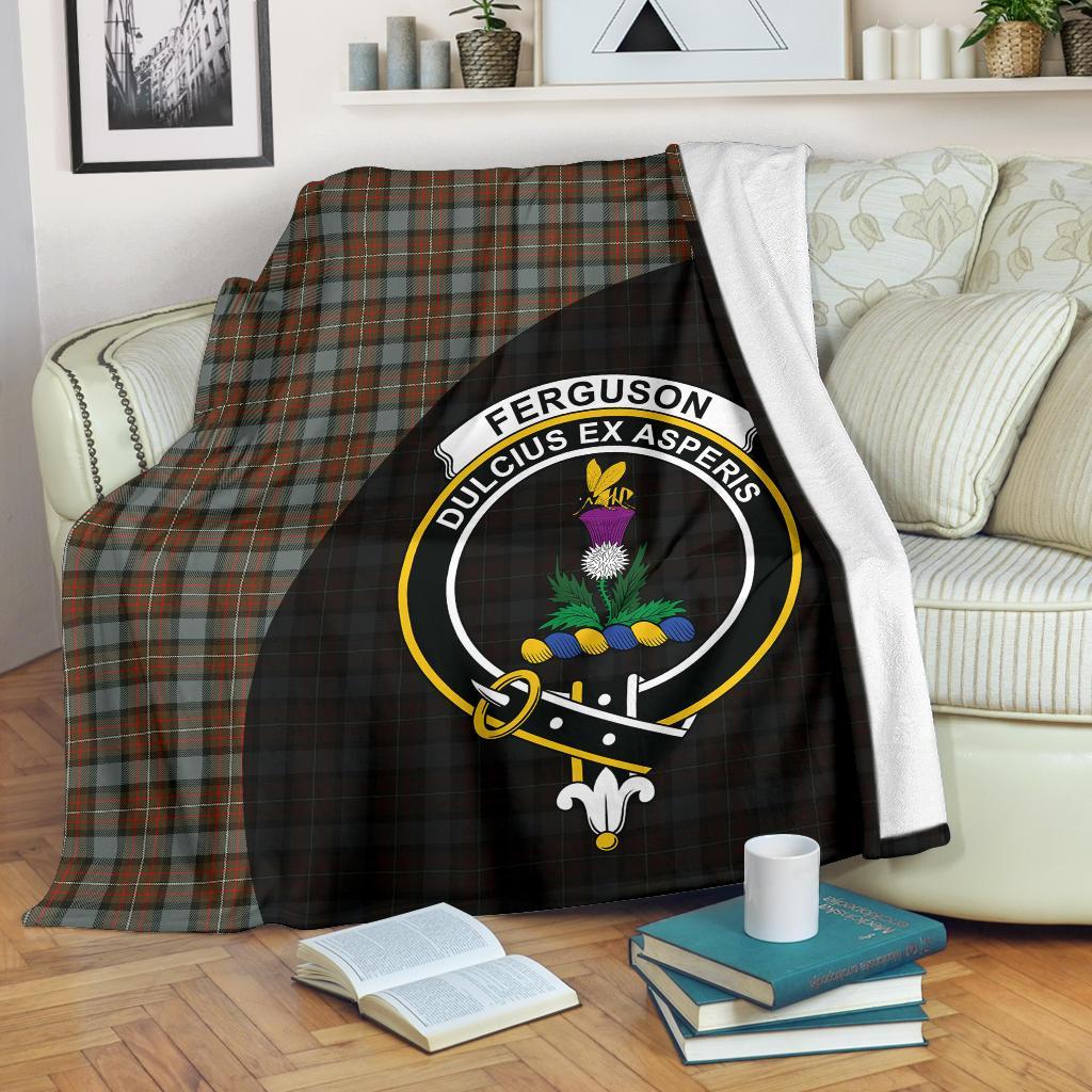 Clan Fergusson Weathered Tartan Crest Blanket Wave Style JQ95 Clan Fergusson Tartan Today   