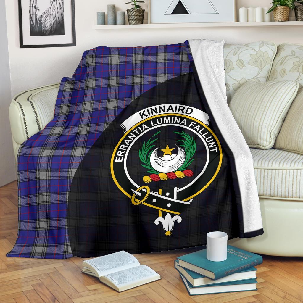 Clan Kinnaird Tartan Crest Blanket Wave Style HL87 Clan Kinnaird Tartan Today   