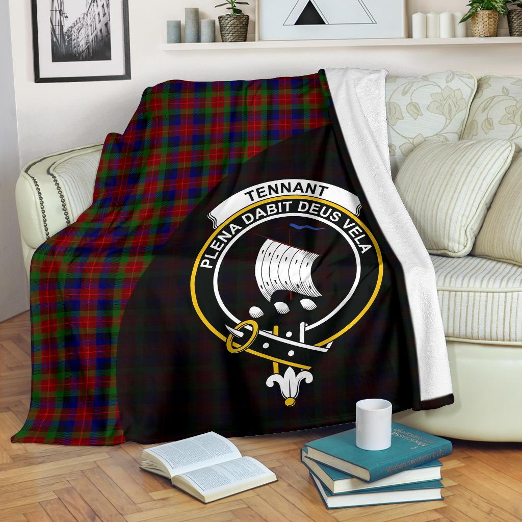 Clan Tennant Tartan Crest Blanket Wave Style RZ43 Clan Tennant Tartan Today   