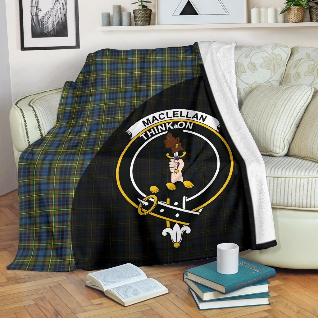 Clan MacLellan Ancient Tartan Crest Blanket Wave Style NT26 Clan Hall Tartan Today   