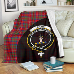 Clan Shaw Red Modern Tartan Crest Blanket Wave Style WU34 Clan Shaw Tartan Today   