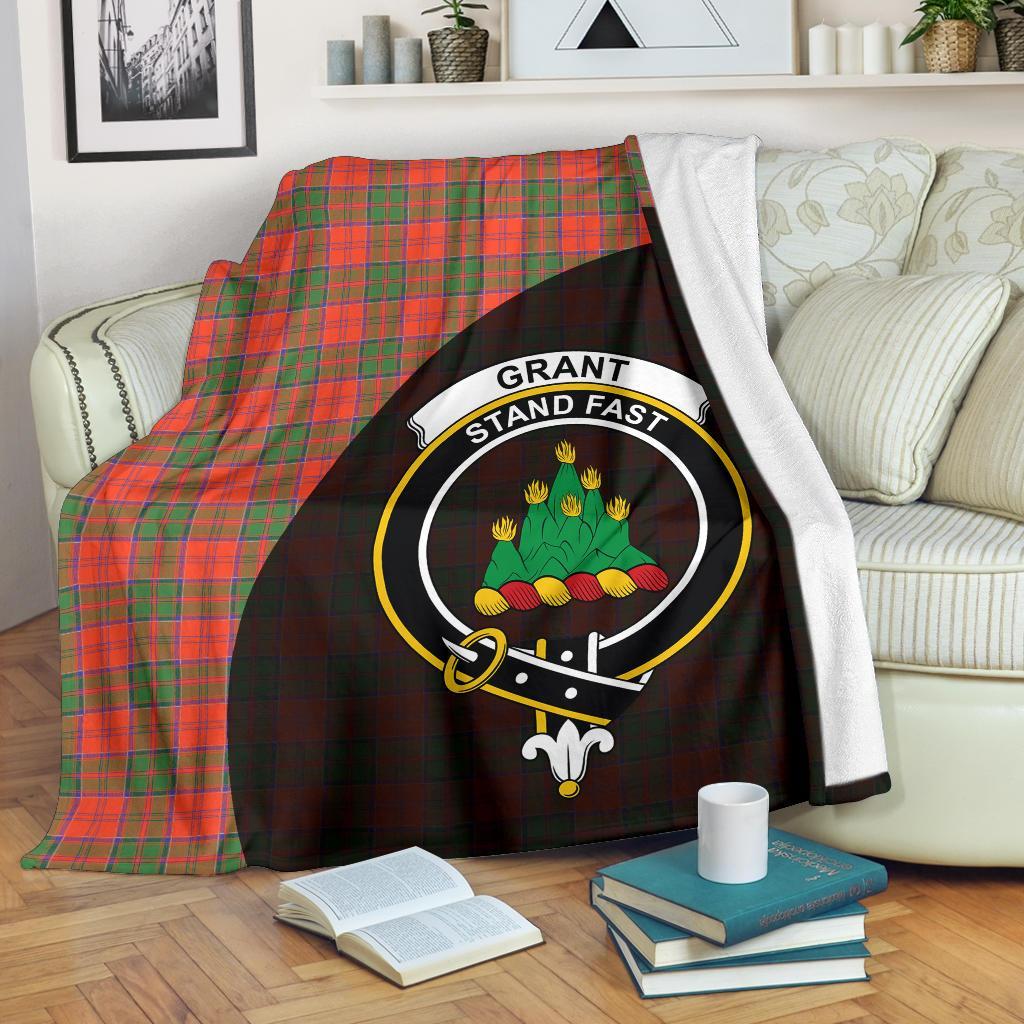 Clan Grant Ancient Tartan Crest Blanket Wave Style QY69 Clan Grant Tartan Today   