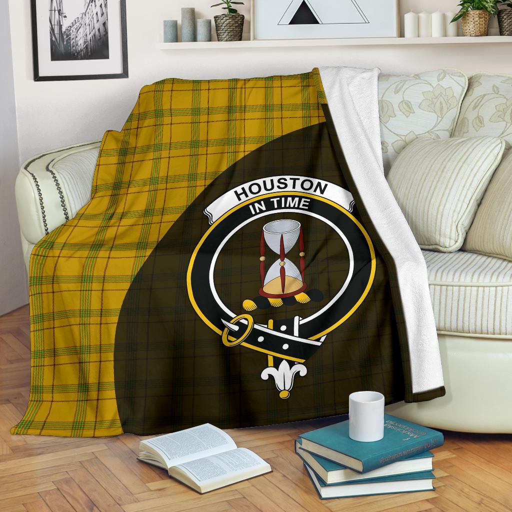 Clan Houston Tartan Crest Blanket Wave Style XY82 Clan Houston Tartan Today   