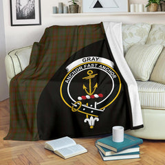 Clan Gray Tartan Crest Blanket Wave Style CK17 Clan Gray Tartan Today   