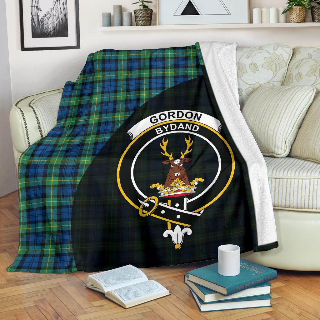 Clan Gordon Ancient Tartan Crest Blanket Wave Style TH25 Clan Gordon Tartan Today   