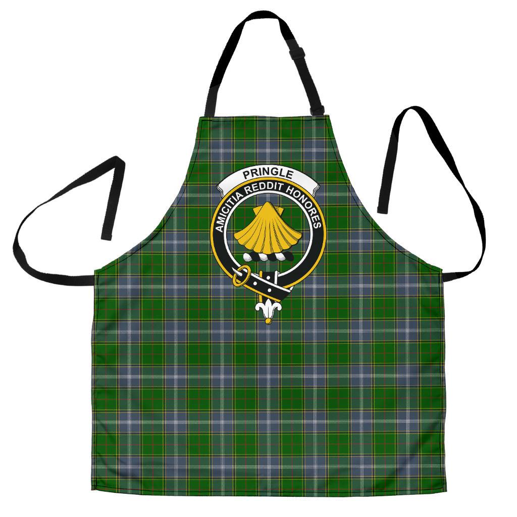 Clan Pringle Tartan Crest Apron MS25 Clan Pringle Tartan Today   