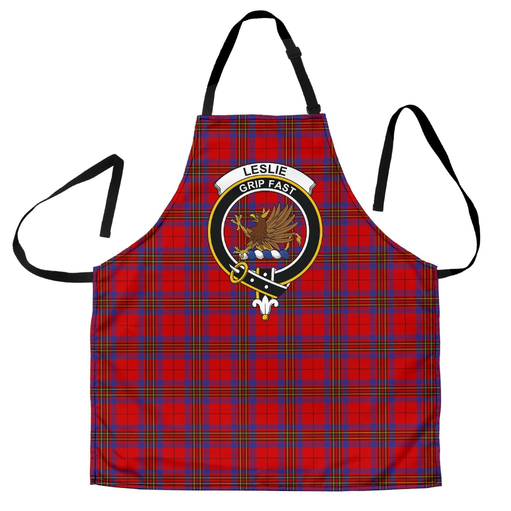 Clan Leslie Modern Tartan Crest Apron ZL56 Clan Leslie Tartan Today   