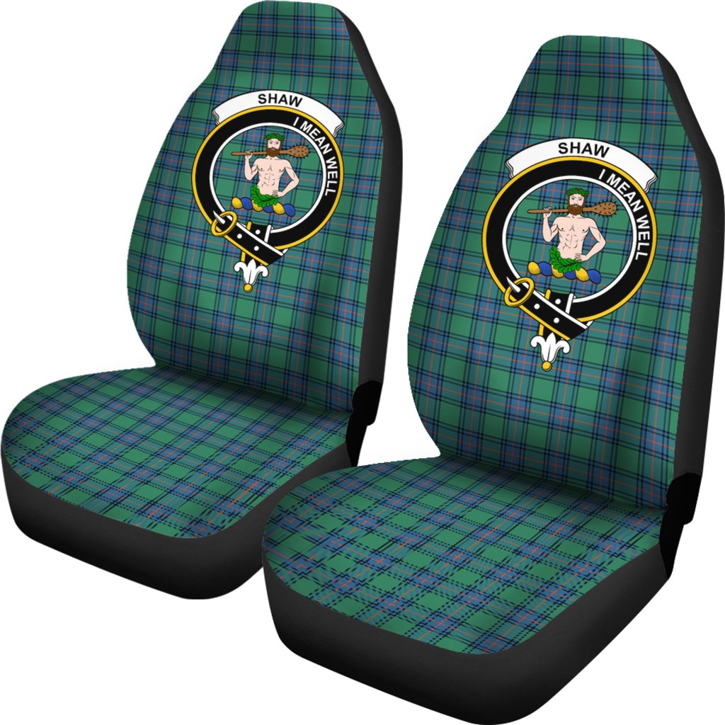 Clan Shaw Of Sauchie Tartan Crest Car Seat Cover FW51 Clan Shaw Tartan Today   