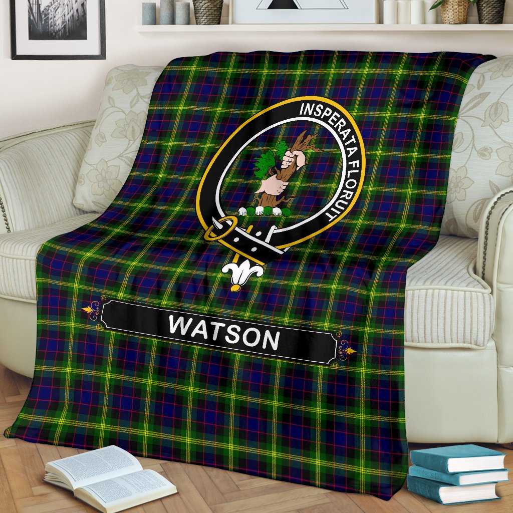 Clan Watson Family Tartan Crest Blanket 3 Sizes IT93 Clan Watson Tartan Today   