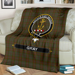 Clan Gray Family Tartan Crest Blanket 3 Sizes MW37 Clan Gray Tartan Today   