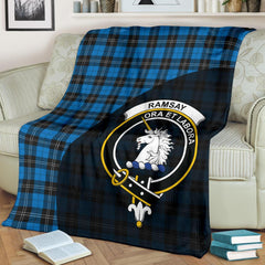 Clan Ramsay Blue Ancient Tartan Crest Blanket 3 Sizes BE59 Clan Ramsay Tartan Today   