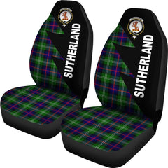 Clan Sutherland Tartan Crest Car Seat Cover  - Flash StyleJS54 Clan Sutherland Tartan Today   