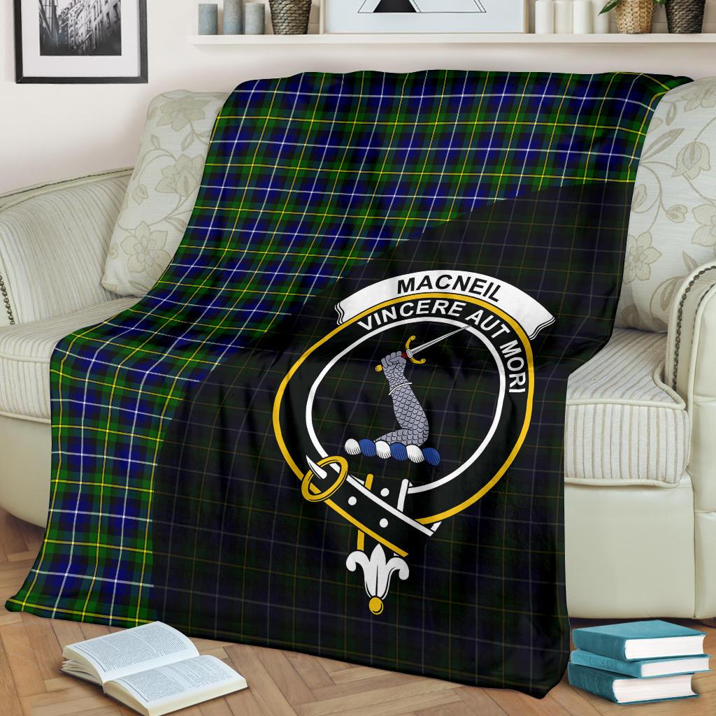 Clan MacNeill of Barra Family Modern Tartan Crest BlanketLC82 Clan MacNeil / MacNeill Tartan Today   