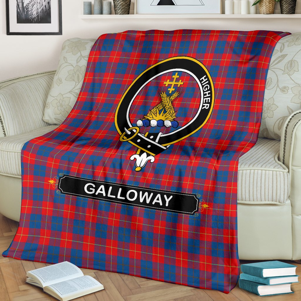 Clan Galloway Family Tartan Crest Blanket 3 Sizes RE19 Clan Galloway Tartan Today   