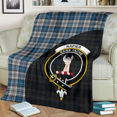 Clan Napier Modern Tartan Crest Blanket 3 Sizes JF73 Clan Napier Tartan Today   