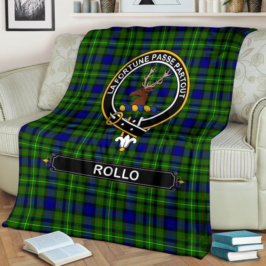 Clan Rollo Family Tartan Crest BlanketsNM23 Clan Rollo Tartan Today   