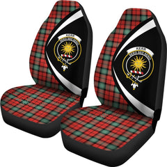 Clan Kerr Ancient Tartan Crest Circle Style Car Seat Cover OW89 Clan Kerr Tartan Today   