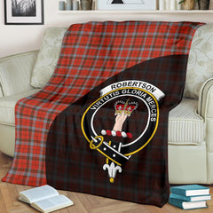 Clan Robertson Weathered Tartan Crest Blanket Wave Style RB52 Clan Robertson Tartan Today   