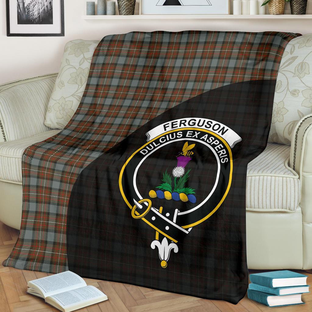 Clan Fergusson Weathered Tartan Crest Blanket Wave Style JQ95 Clan Fergusson Tartan Today   