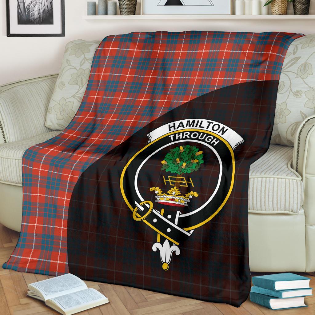 Clan Hamilton Ancient Tartan Crest Blanket Wave Style SZ50 Clan Hamilton Tartan Today   