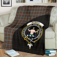 Clan Murray of Atholl Weathered Tartan Crest Blanket Wave Style ZW77 Clan Murray Tartan Today   