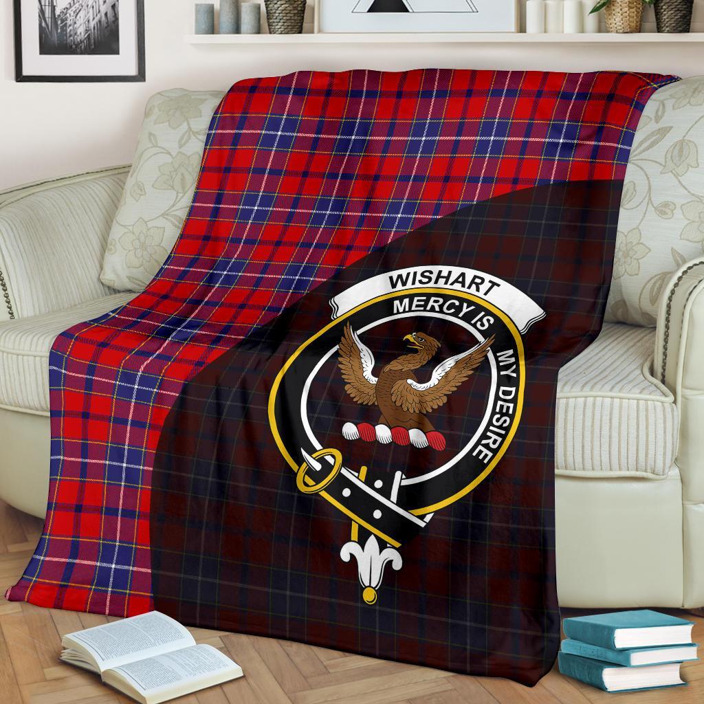 Clan Wishart Dress Tartan Crest Blanket Wave Style RM58 Clan Wishart Tartan Today   