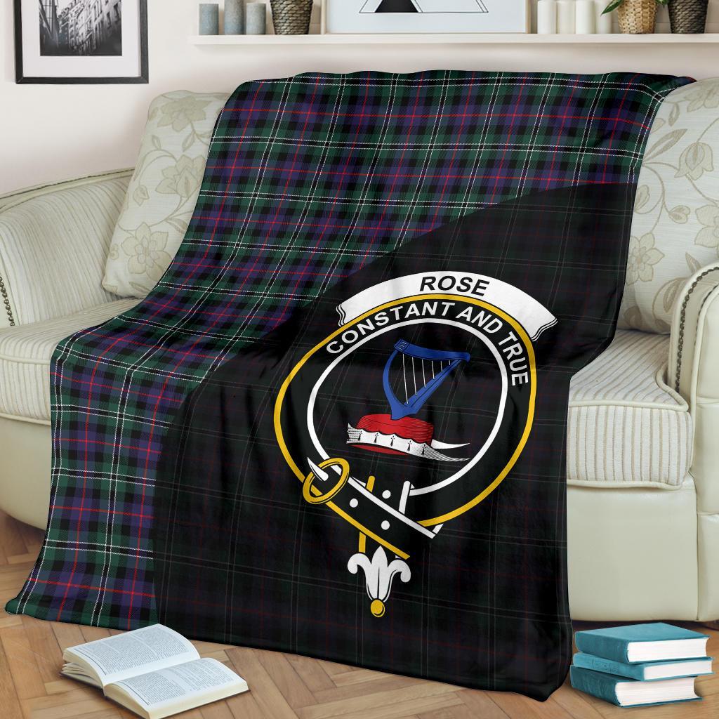 Clan Rose Hunting Modern Tartan Crest Blanket Wave Style MH58 Clan Rose Tartan Today   