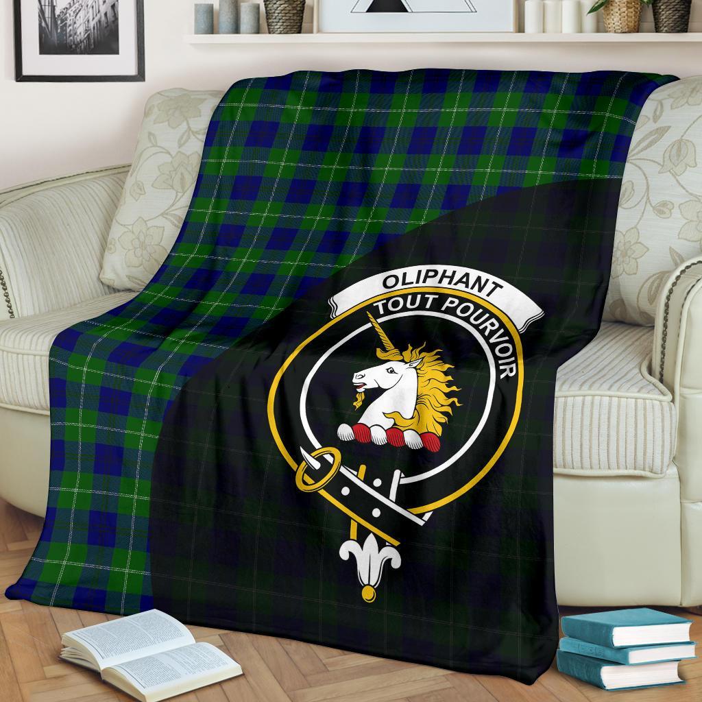 Clan Oliphant Modern Tartan Crest Blanket Wave Style BR29 Clan Oliphant Tartan Today   