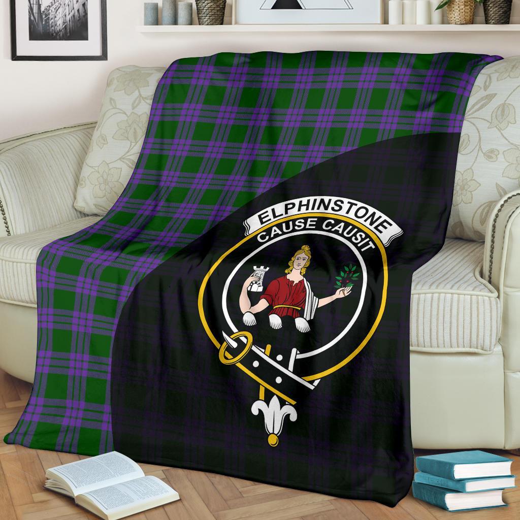 Clan Elphinstone Tartan Crest Blanket Wave Style CZ43 Clan Elphinstone Tartan Today   